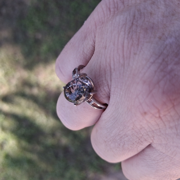 New Phantom Quartz Lodolite Adjustable 925 Silver Ring. - Picture 8 of 8